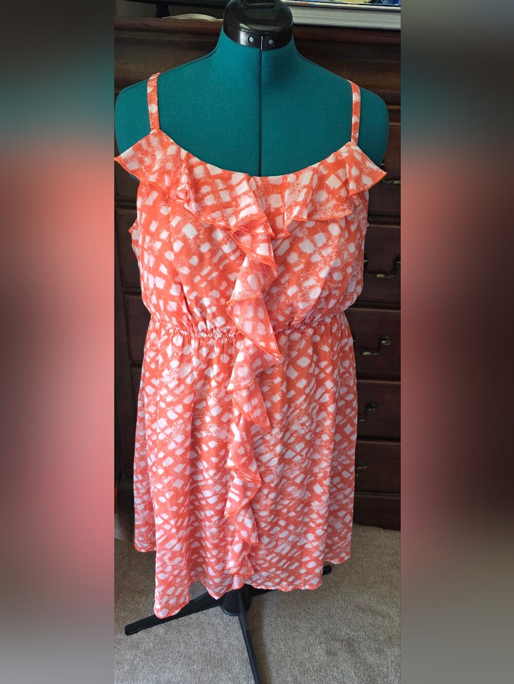 Lane Bryant Ruffle Strappy Print Dress